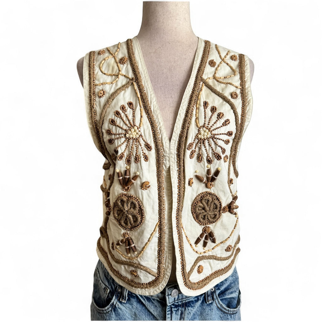 Boho Beaded Vest Top