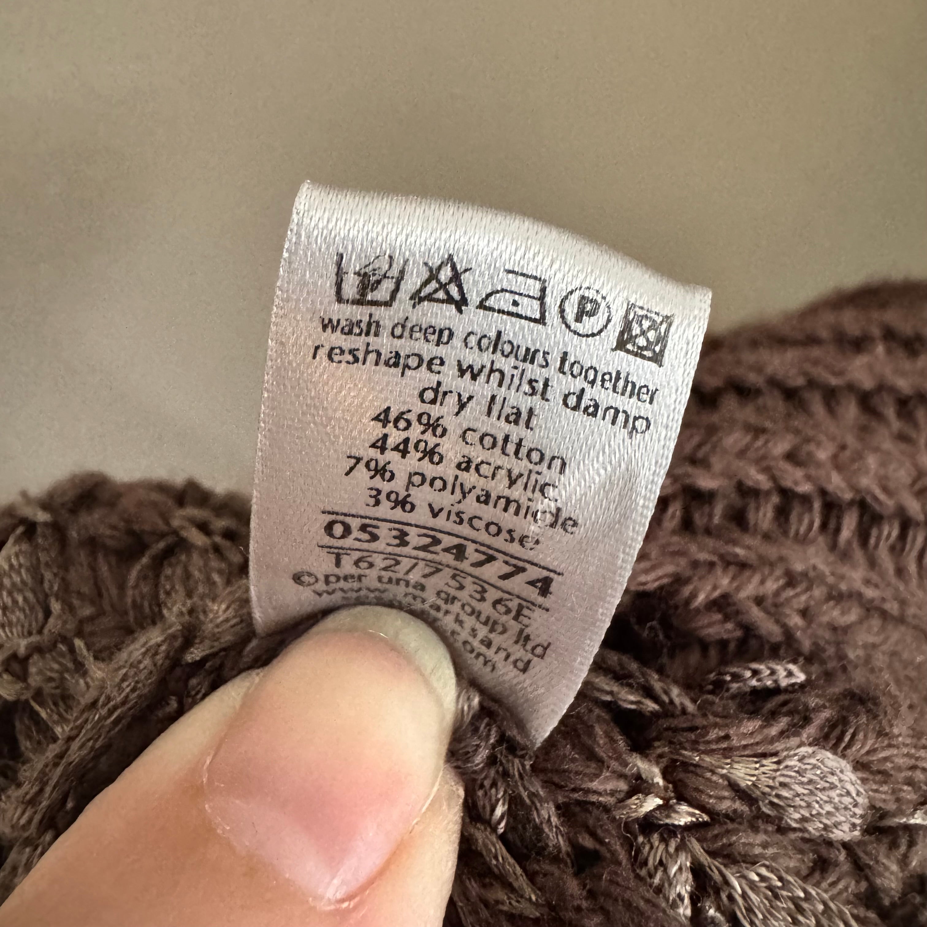 Brown Open Knit Shrug Cardigan Sweater