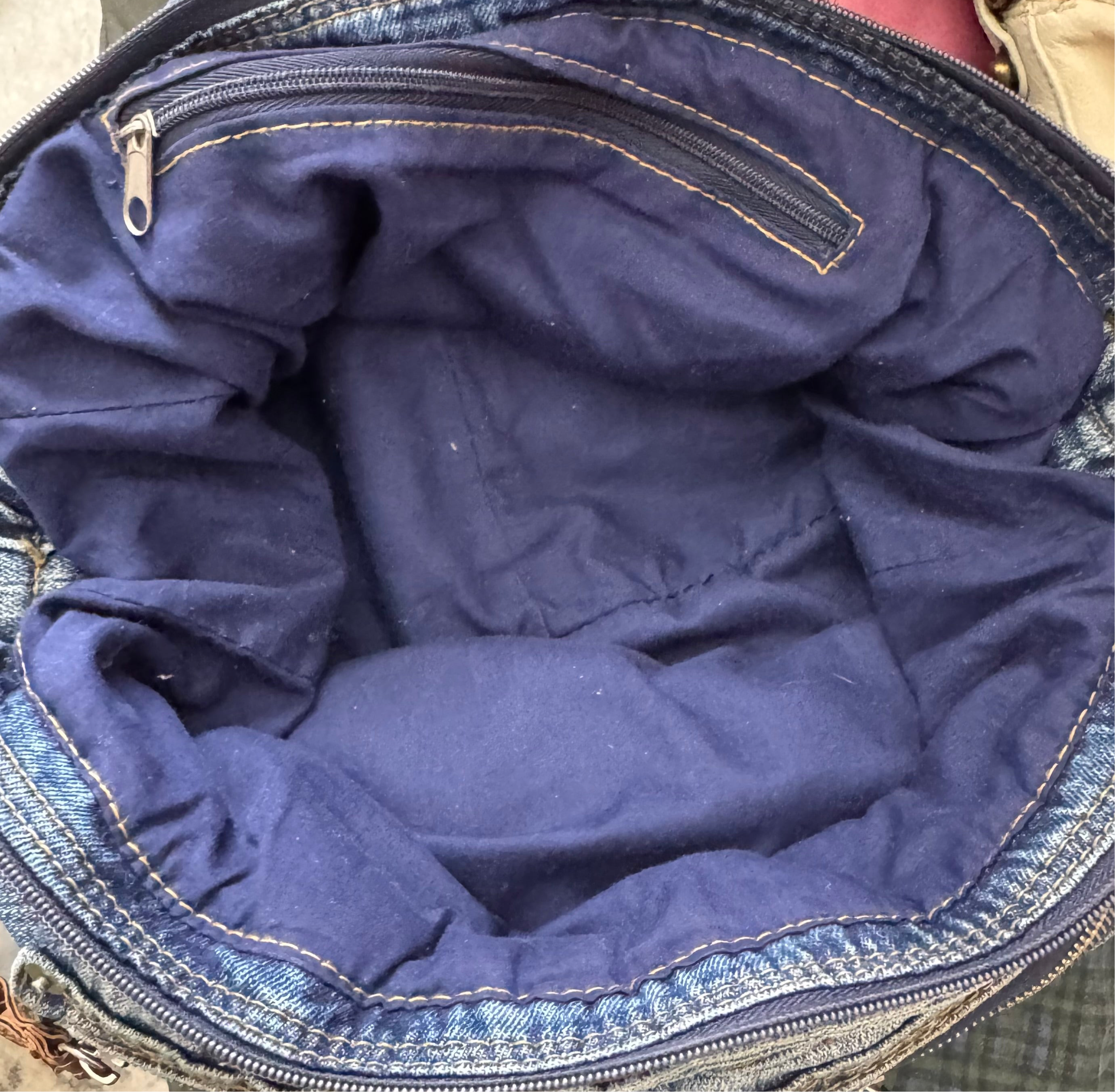 Worn In Slouchy Denim Messenger Bag
