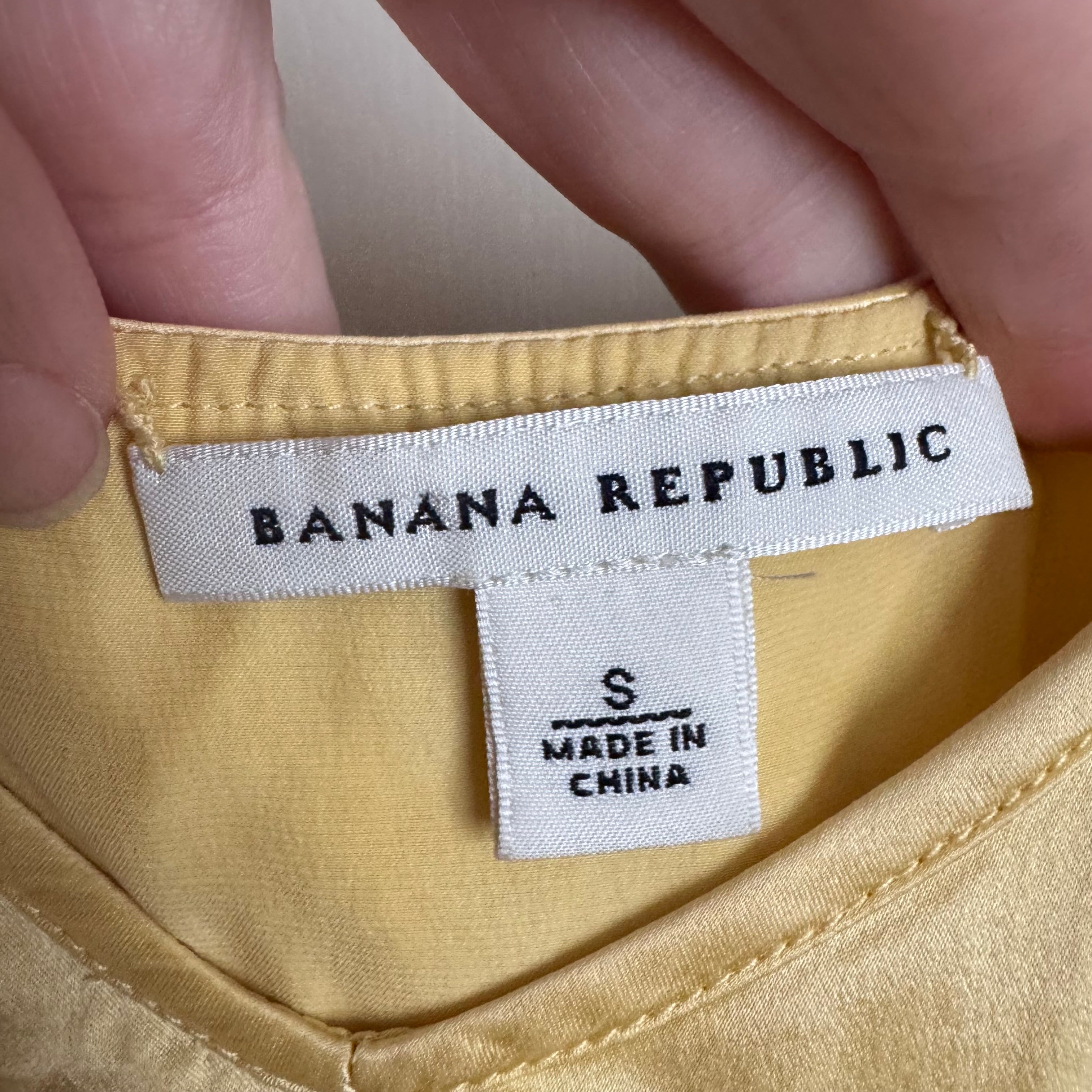 Silk Butter Yellow Ruffle Tank Top