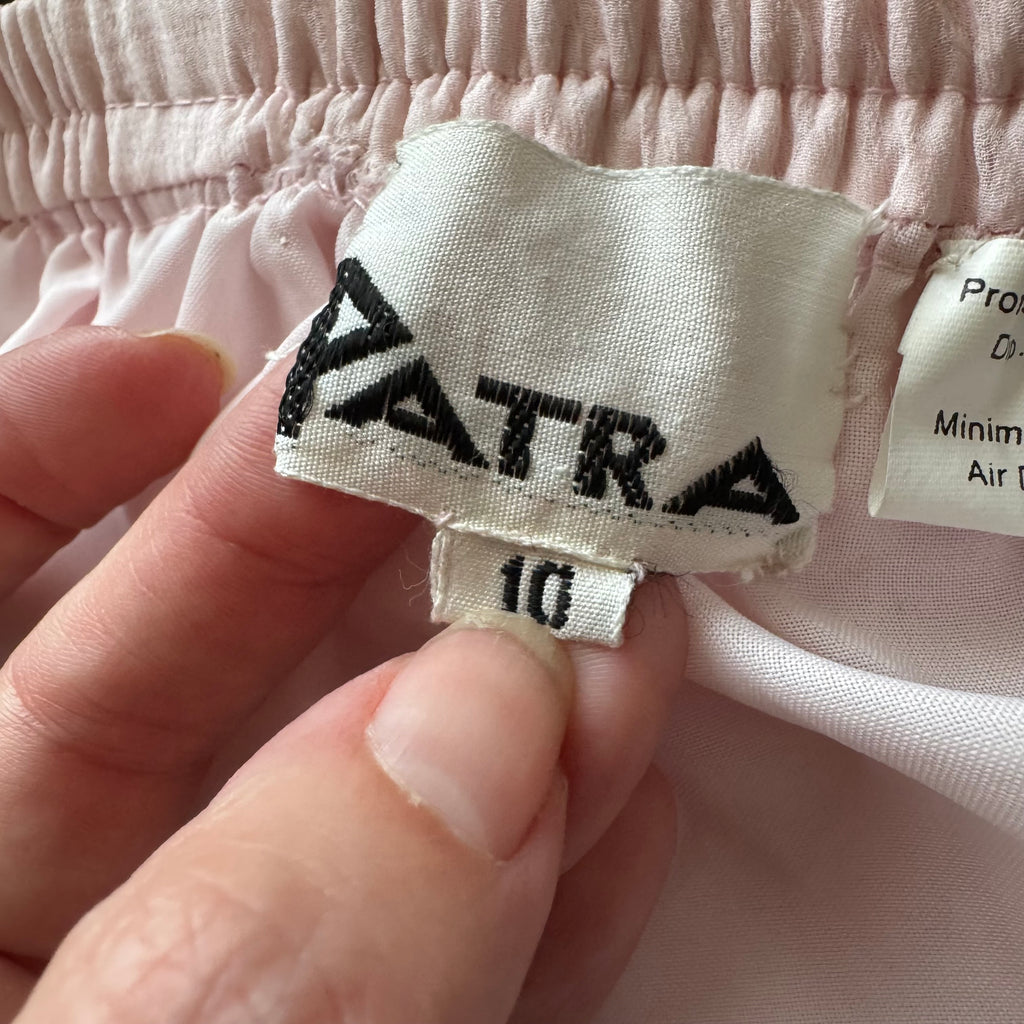 Baby Pink Beaded Midi Pencil Skirt