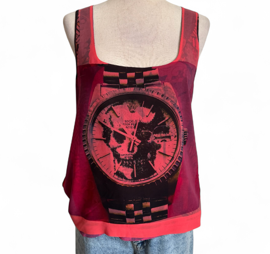 Reversible Woman Skull Graphic Tank Top