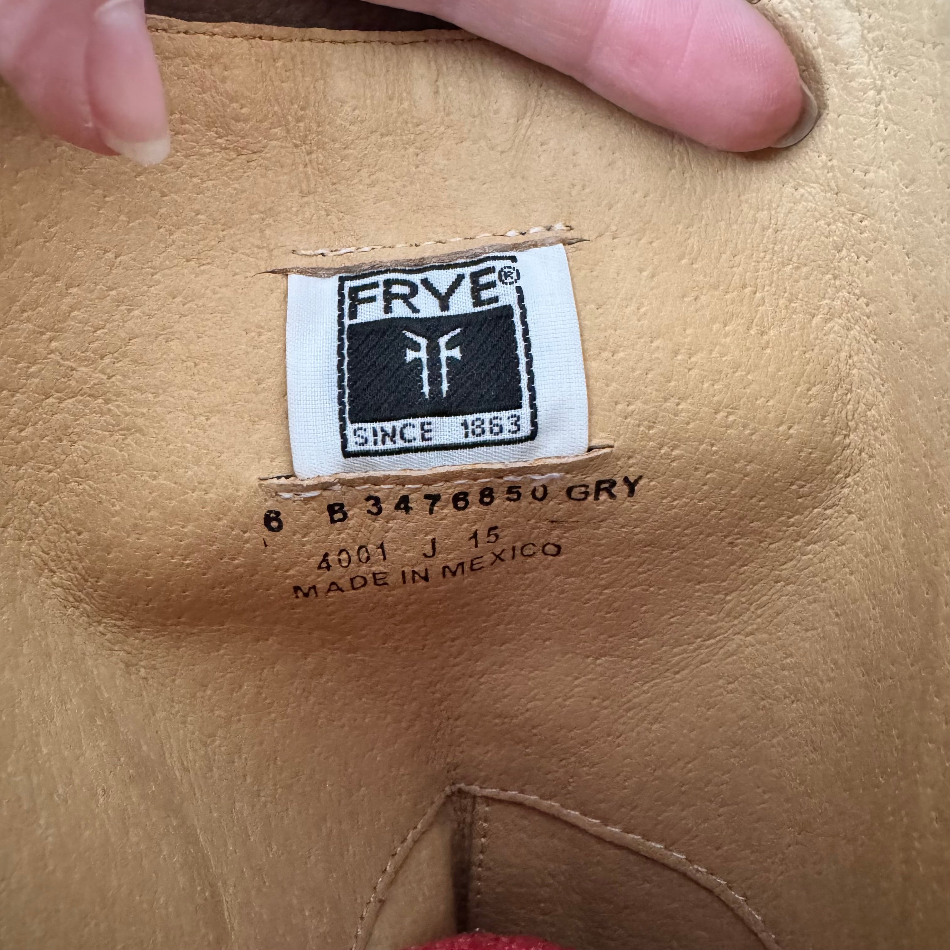 Frye Knee High Harness Taupe Leather Boots