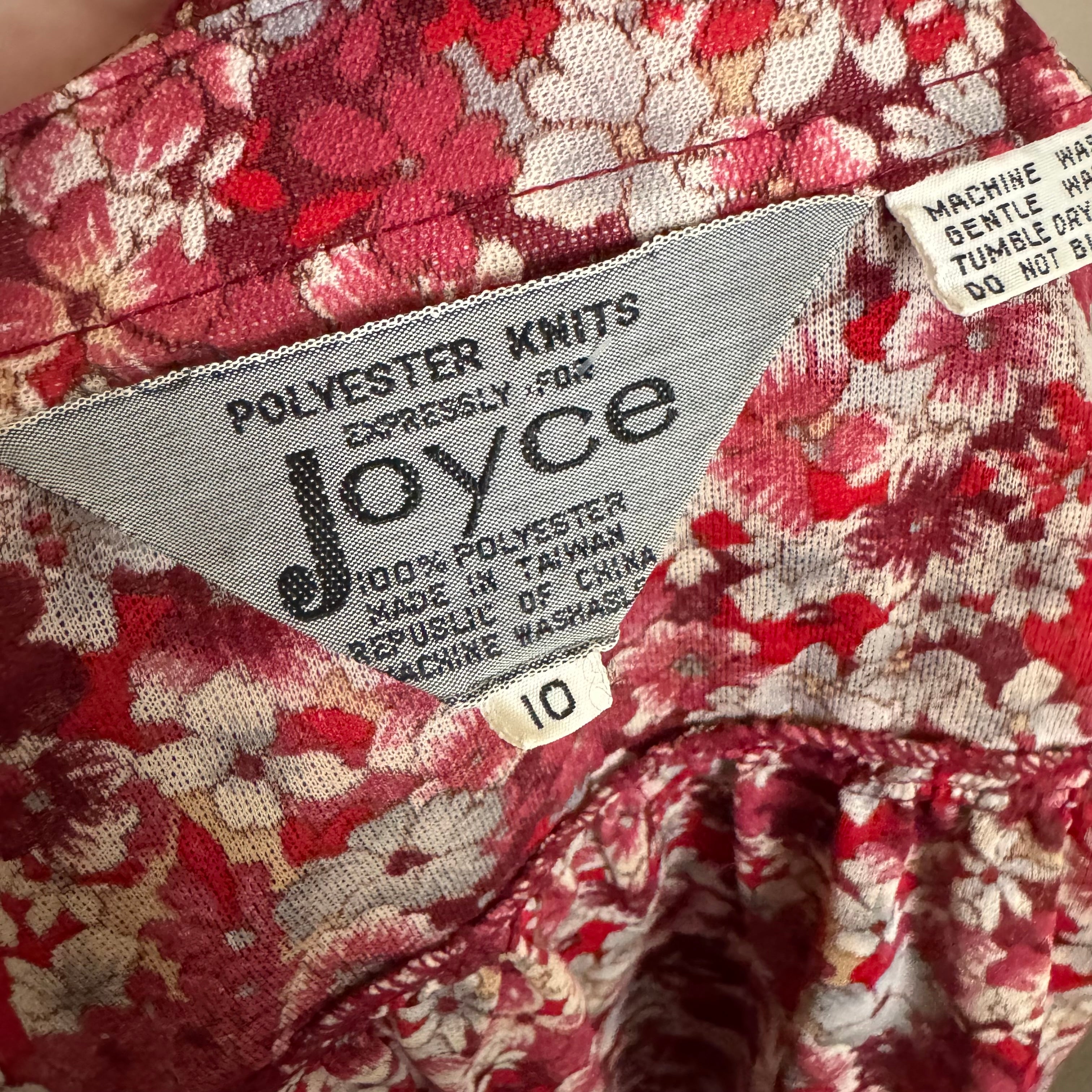 70’s Red Floral Button Up Shirt