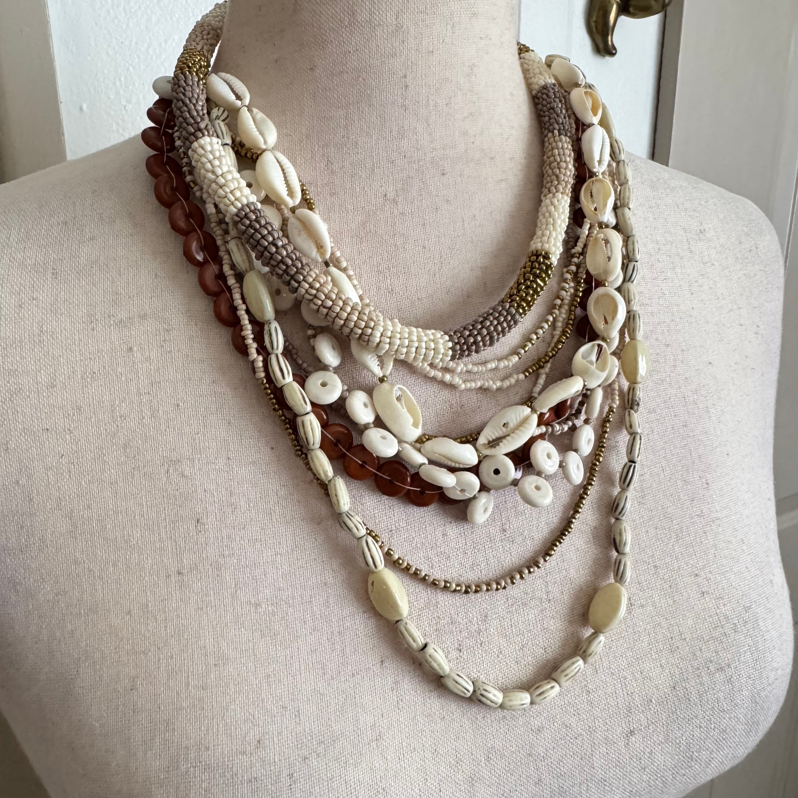 Layered Boho Beach Shell Necklace