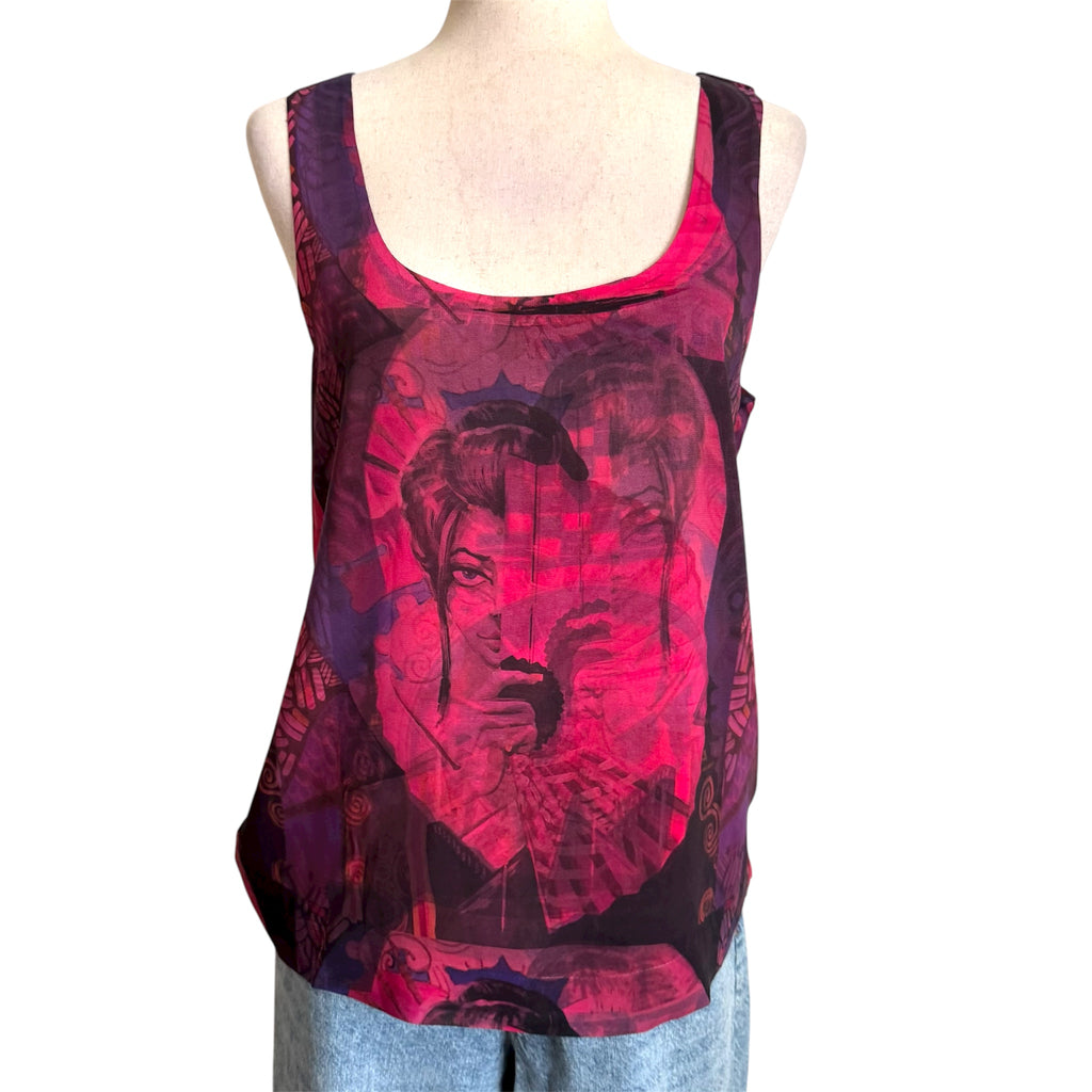 Reversible Woman Skull Graphic Tank Top