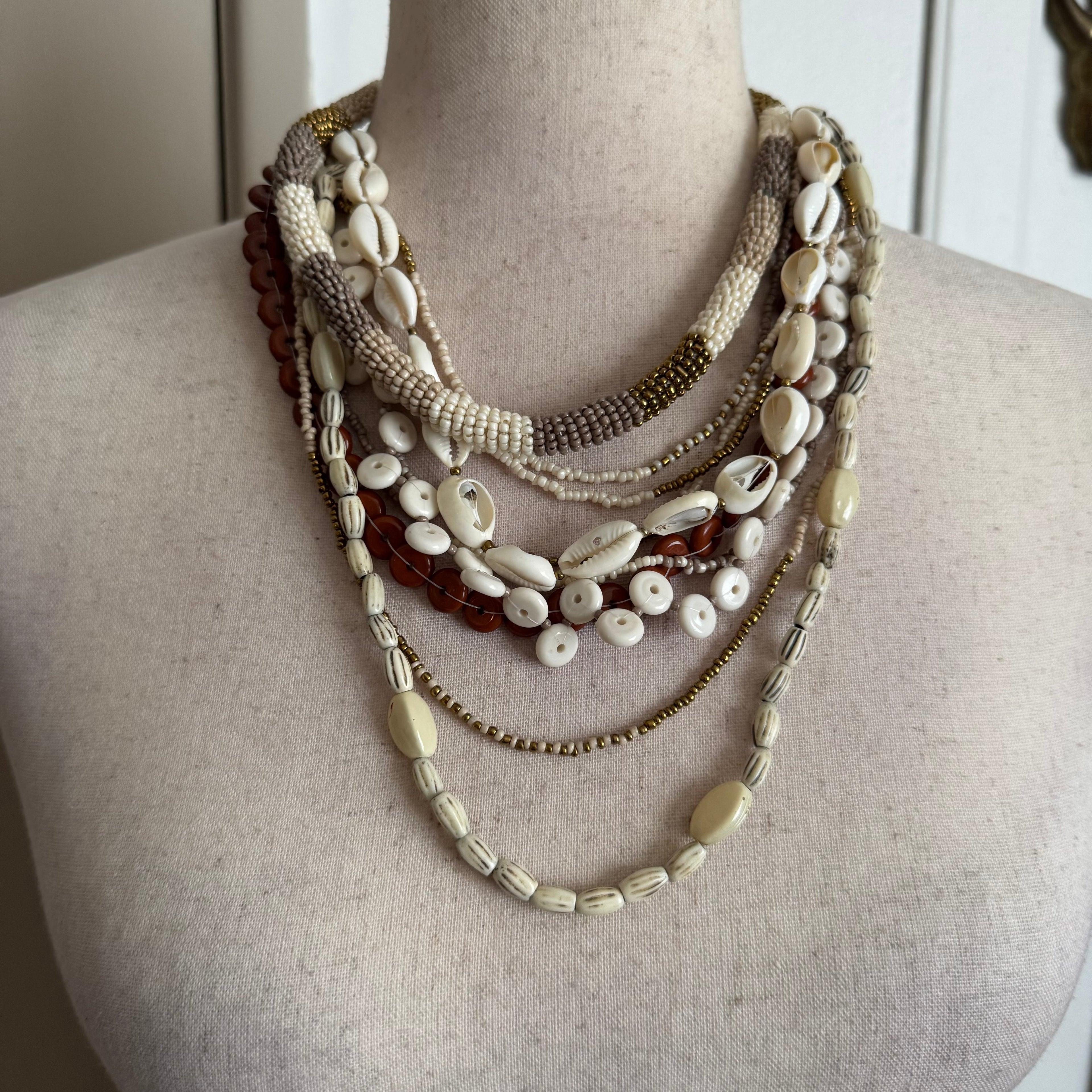 Layered Boho Beach Shell Necklace