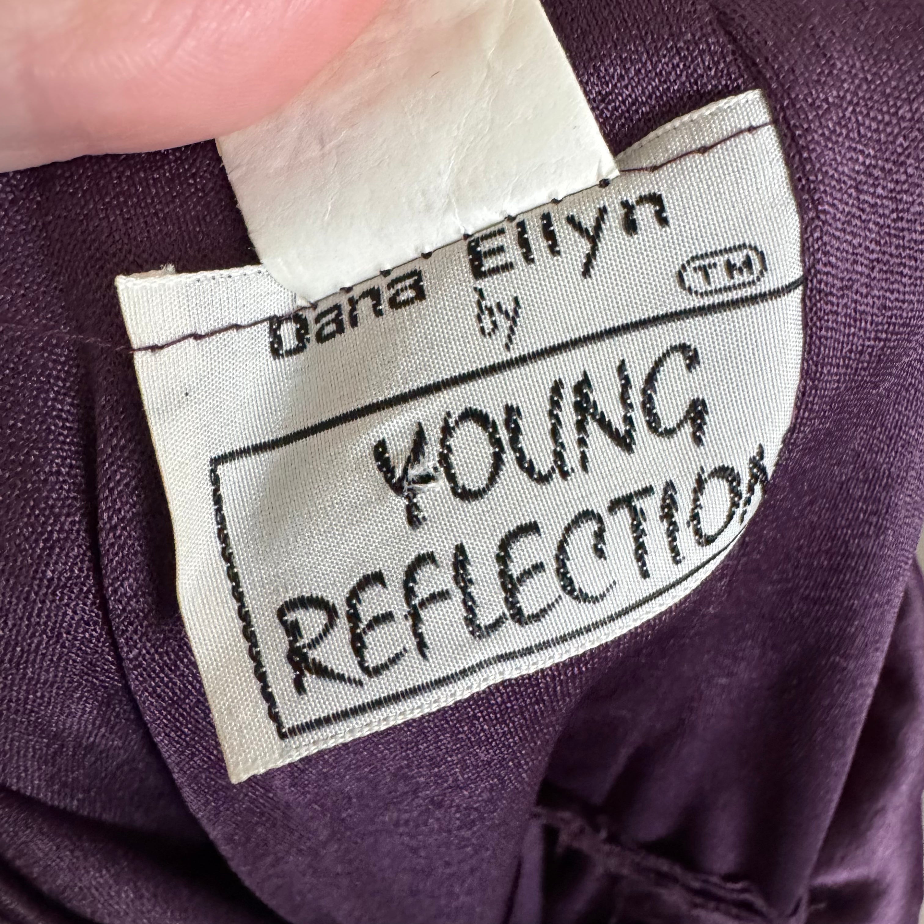 1970’s Plum Purple Peplum Waist Halter Maxi Dress